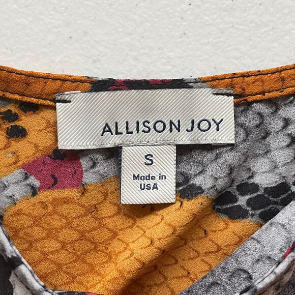 Allison Joy Sheer Gray / Black / Orange / Maroon Spaghetti Strap Tank Top SZ S - Picture 3 of 11